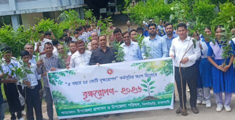 সবুজ বিলাইছড়ি গড়ার প্রত্যয়ে উপজেলা প্রশাসনের বৃক্ষরোপণ কর্মসূচি