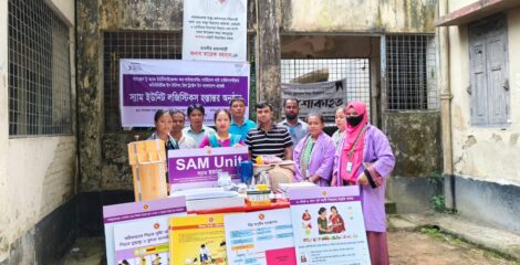 মহালছড়ি স্বাস্থ্য কমপ্লেক্সের স্যাম ইউনিটে চিকিৎসা সরঞ্জাম দিল হেলেন কেলার ও জাবারাং