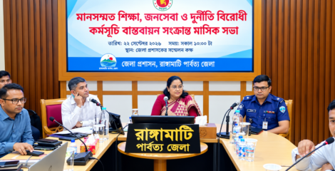রাঙামাটিতে ভবিষ্যতে শতভাগ পাসের লক্ষ্যে শিক্ষকদের প্রতি জেলা প্রশাসকের আহ্বান