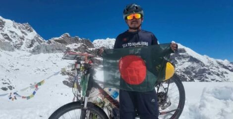 বীর কুমার তঞ্চঙ্গার এভারেস্টের তিন উচ্চতম সাইকেলে জয়