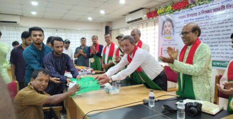রাঙামাটিতে শারদীয় দুর্গাপূজা উপলক্ষে শারদ উপহার ও শিক্ষা সামগ্রী বিতরণ