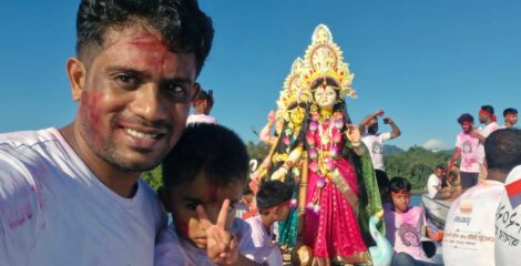 বিলাইছড়িতে রাইংখ্যং নদীতে প্রতিমা বিসর্জনে শেষ হলো দুর্গাপূজা